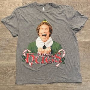 Mens Elf Christmas Pajama T-shirt Size Large